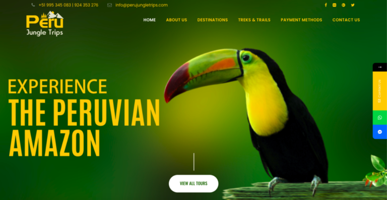 Peru Jungle Trips Website Portafolio Digixonic Studios